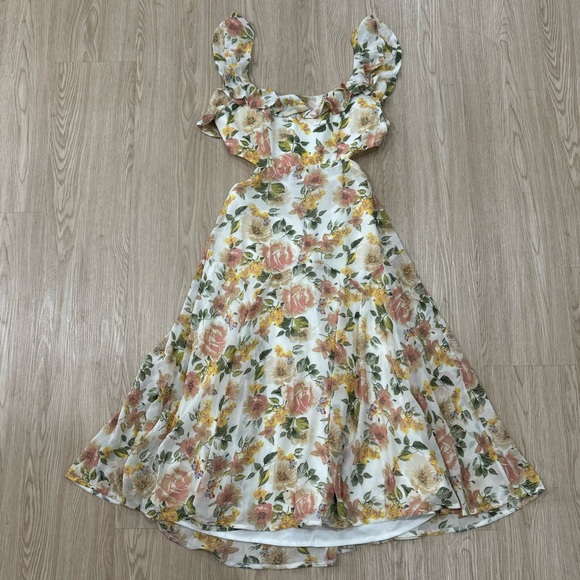 Petal & pup floral open back midi dress nwot - Picture 7 of 7